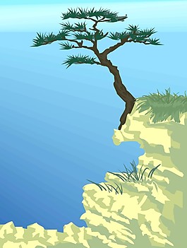 雪松油畫
