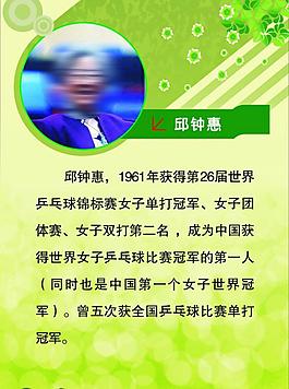 乒乓球冠軍簡介圖片