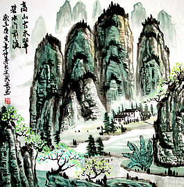 中國水墨畫圖片素材