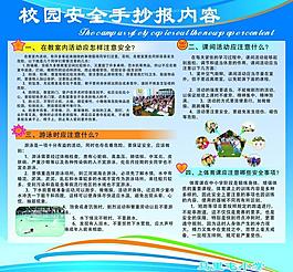 校園安全手抄報圖片