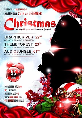繽紛圣誕節(jié)christmas促銷海報