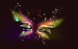 夢幻蝴蝶背景圖片