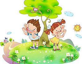 小孩玩捉迷藏圖片