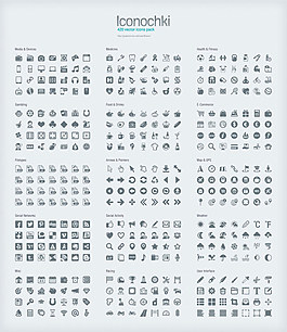 超多风格一致图标集合