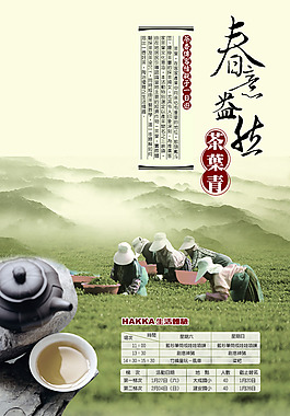春茶宣傳頁(yè)宣傳單海報(bào)