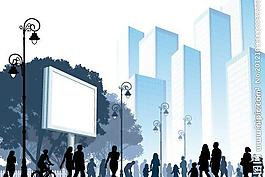 廣告牌背景模板圖片