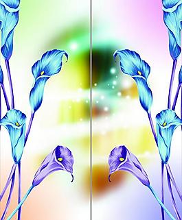 夢幻花朵移門圖片