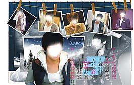 韓國(guó)明星 帥哥 男明星 2013年3月份臺(tái)歷模板圖片