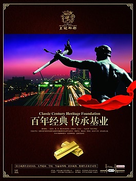 房地產(chǎn)百年經(jīng)典傳承基業(yè)海報