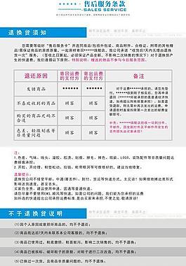 淘寶售后條款圖片