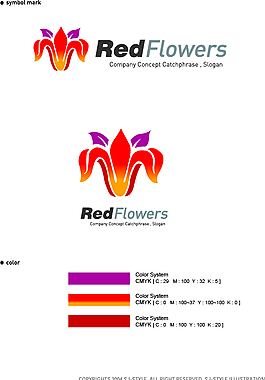 花朵 LOGO設(shè)計標識設(shè)計VI識別系統(tǒng)