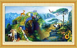 油画风景素材下载