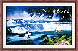 山水中堂畫(huà)素材下載