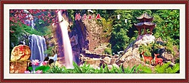 山水客廳畫 素材下載