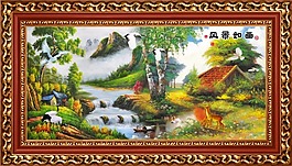 新 風景油畫素材下載