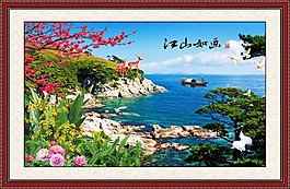 山水室內(nèi)裝飾畫 素材下載