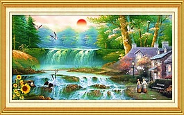 油畫(huà) 室內(nèi)裝飾畫(huà)風(fēng)景素材下載