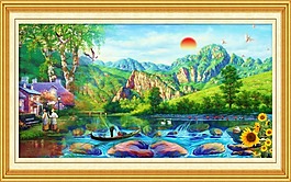 油畫風(fēng)景素材下載