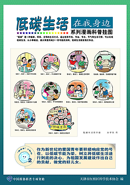 低碳生活 展板