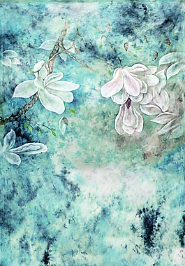 手绘玉兰花