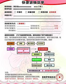 淘寶退換貨單圖片