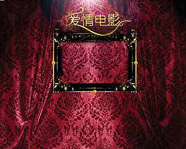 红色背景素材边框