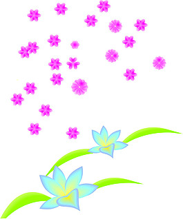 矢量簡單花朵素材