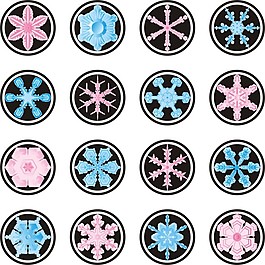 雪花矢量素材