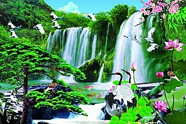 山水風(fēng)景畫(huà)