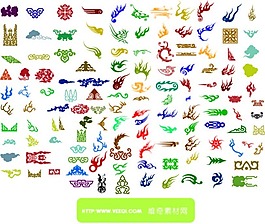 矢量火焰 边框素材