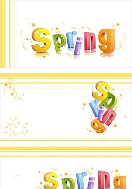 spring 春天 綠色 字體