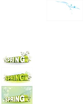 spring 春天 綠色 字體