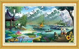 油画自然风景素材下载