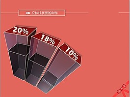ppt3D 立体柱状图素材