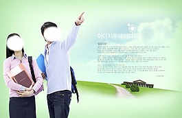學生展板排版設計PSD源文件
