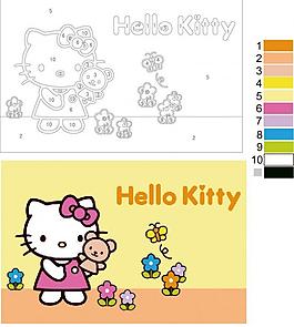 數字油畫 kitty 圖紙圖片