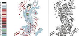 天女散花圖片