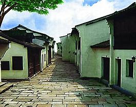 油畫 民居圖片