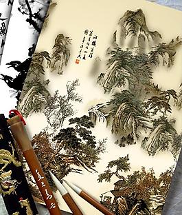 油画模板图片
