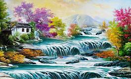油畫風景圖片