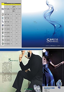 海鷗手表宣傳折頁