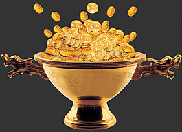 金幣碗 金飯碗