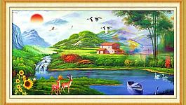 油畫風(fēng)景圖片
