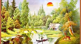 油畫風(fēng)景圖片