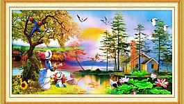 油畫風(fēng)景圖片