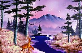 油畫風(fēng)景圖片