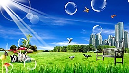 陽光明媚背景