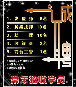 理發(fā)店招聘圖片