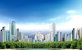 海濱城市圖片