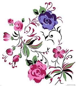 韓國時尚花紋
